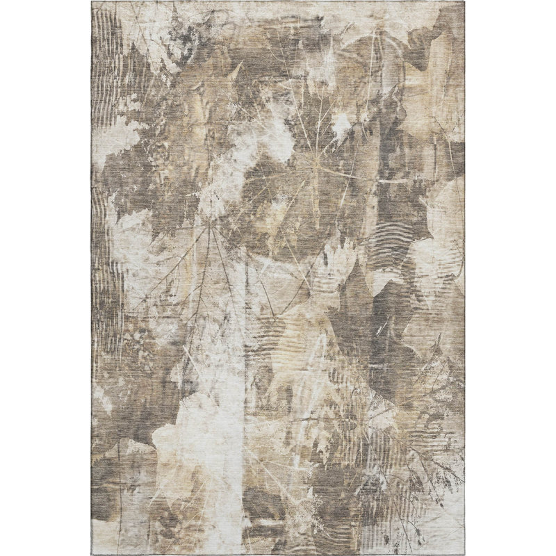 Cerrito Area Rug with Non-Slip Backing, Rectangle 2'6" x 3'10"