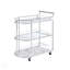 Chariot-bar Martavious en transparent et chrome