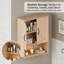 Armoire de salle de bain murale 19 ", rangement mural avec tablettes réglables et porte double-1574931655