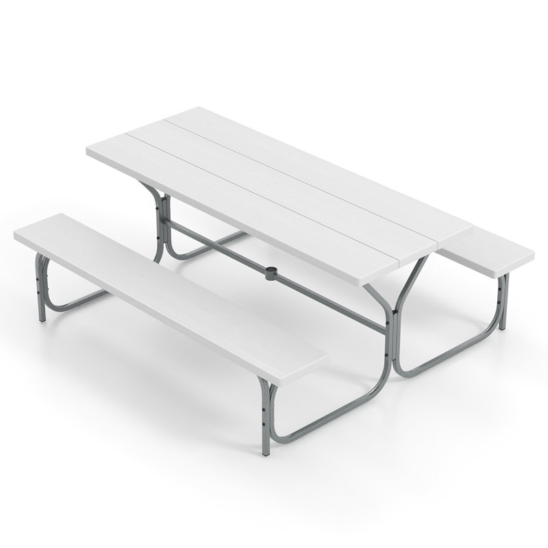 72 po L 30 po W HDPE, Blanc