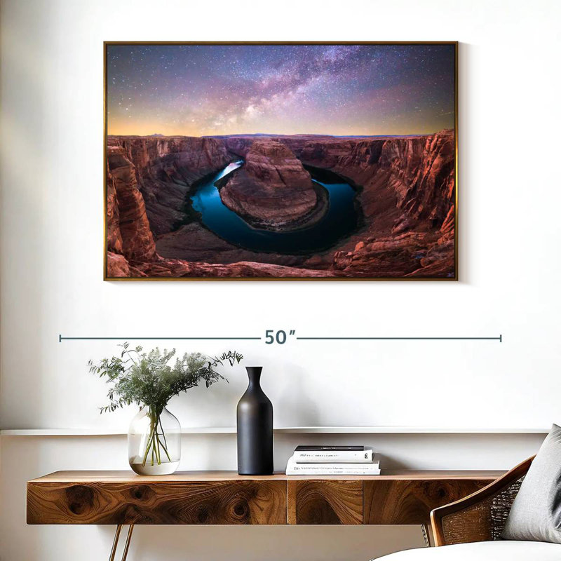 Ciel étoilé Horseshoe Bend, Cadre flottant doré, 40 po x 27 po