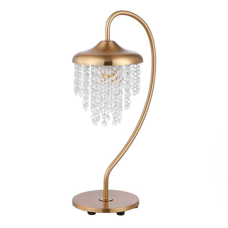 Lampe de table moderne en cristal doré 1 lumière Lusteria