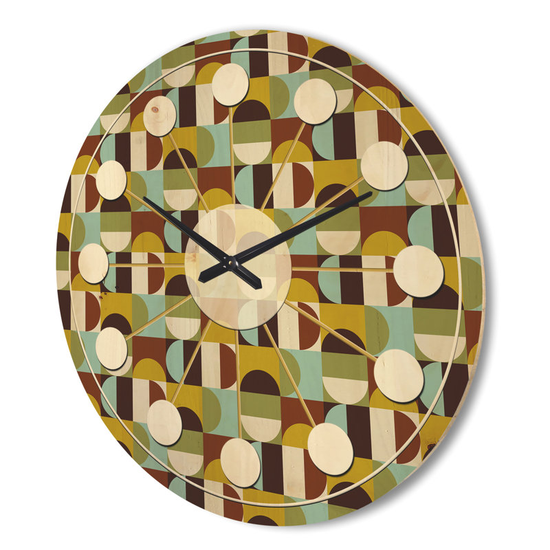 Horloge murale rétro Mid-Century, Très grand