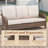 70.9" PE Wicker Rattan Outdoor Furniture Set, 3 Seat Sofa With Deep Seat Cushions-1495549736