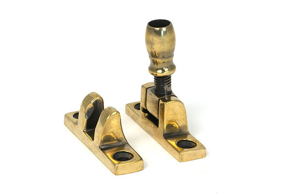 Mushroom Brighton Fastener - Narrow (Square), Aged Brass