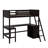 Twin Size Wooden Loft Bed With Shelves And Desk-1719787368
