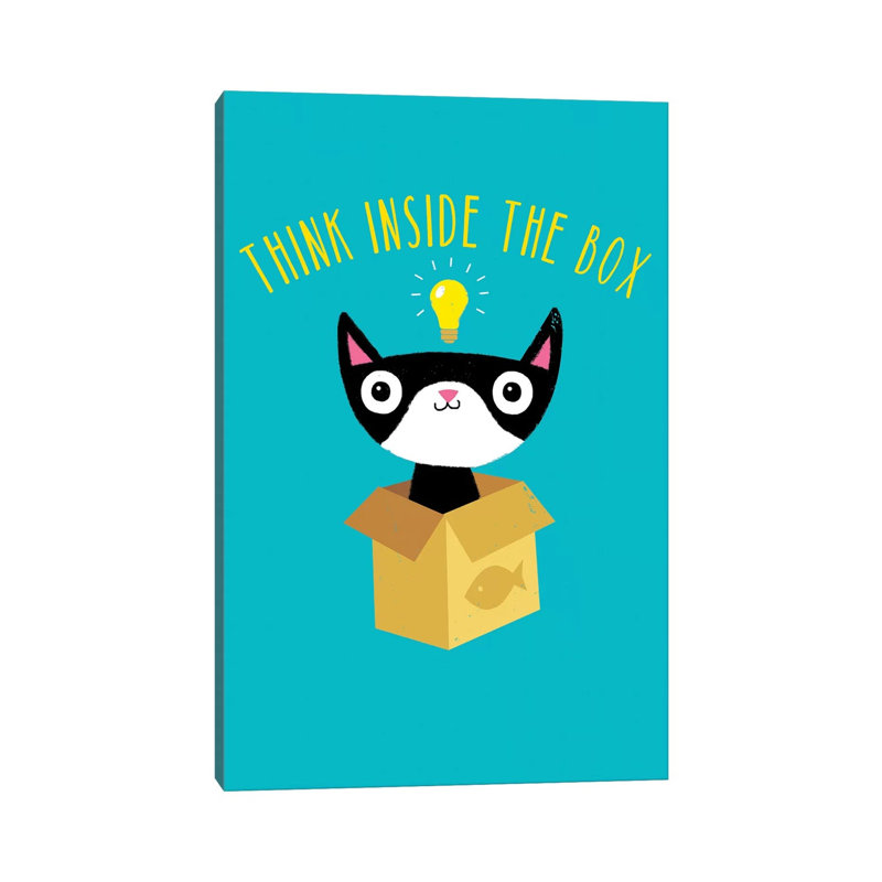Think Inside The Box by Michael Buxton - Wrapped Canvas Print, 20.32 cm H x 30.48 cm W