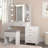 Calletano 44.3"Wide Makeup Vanity Set with Mirror Cabinet, Stool,5 Drawers-421445682