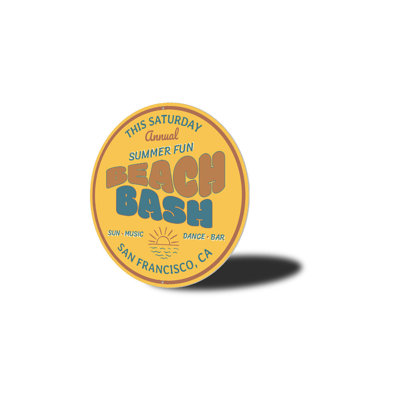 Plaque en aluminium Beach Bash