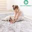 Tapis tissé et tissé beige 6 x 9 - sans perte de teinture, pour un bureau moderne, chambre à coucher, salon, salle à manger