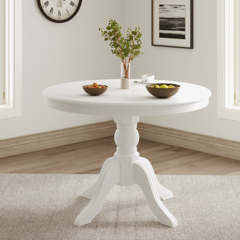 Table de salle à manger ronde, Blanc