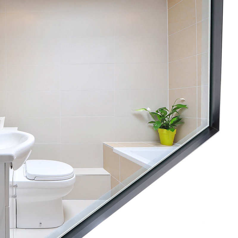 Miroir de salle de bain 40 po x 30 po noir brillant pour miroir de meuble-lavabo de coin, 30 po x 40 po, Noir