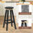 HDPE Outdoor Swivel Bar Stool & Round Table Set (3-Piece)-1990523002