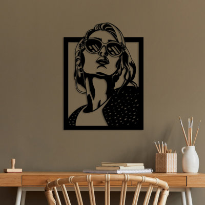 Stylish Decorative Metal Wall Accessory, Black, 21.7 x 15.7 inches | 100% Metal Construction, Thickness: 0.06 inches | Lightweight at 2.3 lbs, Perfect for Home Decor & Modern Interiors, Durable & Elegant Design