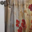 «Kourtney God and Red Floral Japanese Tiles I» - Rideau Botanicals - Velours obscurcissant - 1 panneau-1192232814