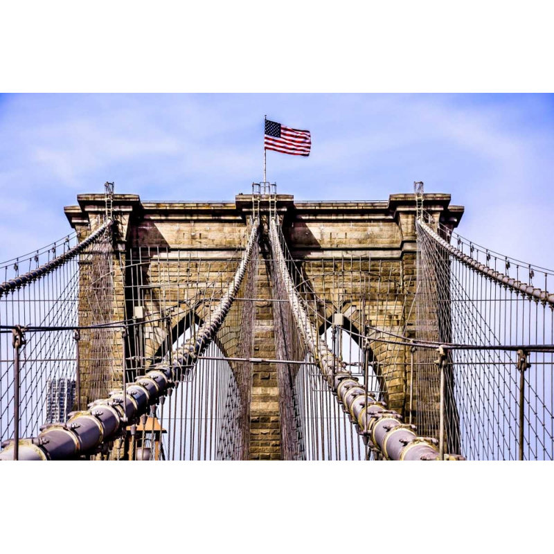 Pont de Brooklyn avec impression de l'affiche par Bill Carson, Bill Carson (36 x 24) 12088A