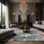 Tapis gris soyeux et moelleux-1839968224
