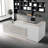 L-Shaped Reception Desk with Lockable Drawers, Computer Desk, and Storage Shelves/Front Desk-1932690582-1932690583