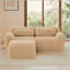 Canapé en forme de L sans os, tissu moelleux moelleux et moelleux, avec éponge haute densité 32D, sans assemblage requis, conception ergonomique inférieure antidérapante, avec coussins décoratifs, convient aux chambres à coucher-121227226