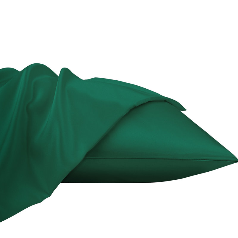  Housse de coussin en microfibre, Vert foncé, Grand