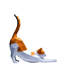 DIY Origami Stretched Cat Paper Model