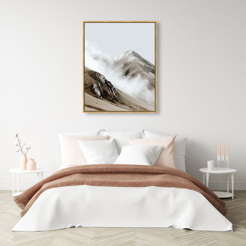 Foggy Peak Print by Oliver Gal, 37" H x 31" W, Gold Floater Frame