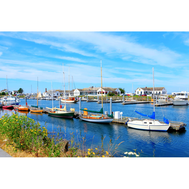 Hesson Downtown Marina With Boats by Irina88w - Wrapped Canvas Print, 20cm H x 30cm W x 3.8cm D