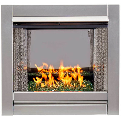 Square Stainless Steel Natural Gas Smokeless Outdoor Fireplace