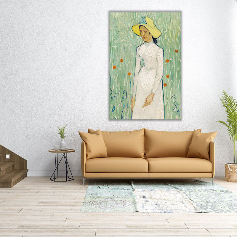 «Girl in White, 1890», reproduction d'art sur toile, H 60 po x l 40 po