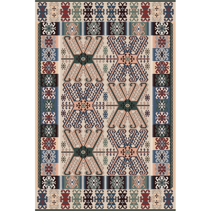 Premium Woven Area Rug, 100% Polyester, 4.6 x 7.2 ft | Antibacterial, Non-Slip PVC Dot Underside | 3D Digital Printing, Machine Washable, Pile Height: 0.3 in | Ideal for Living Room, Bedroom, and Dining Spaces
