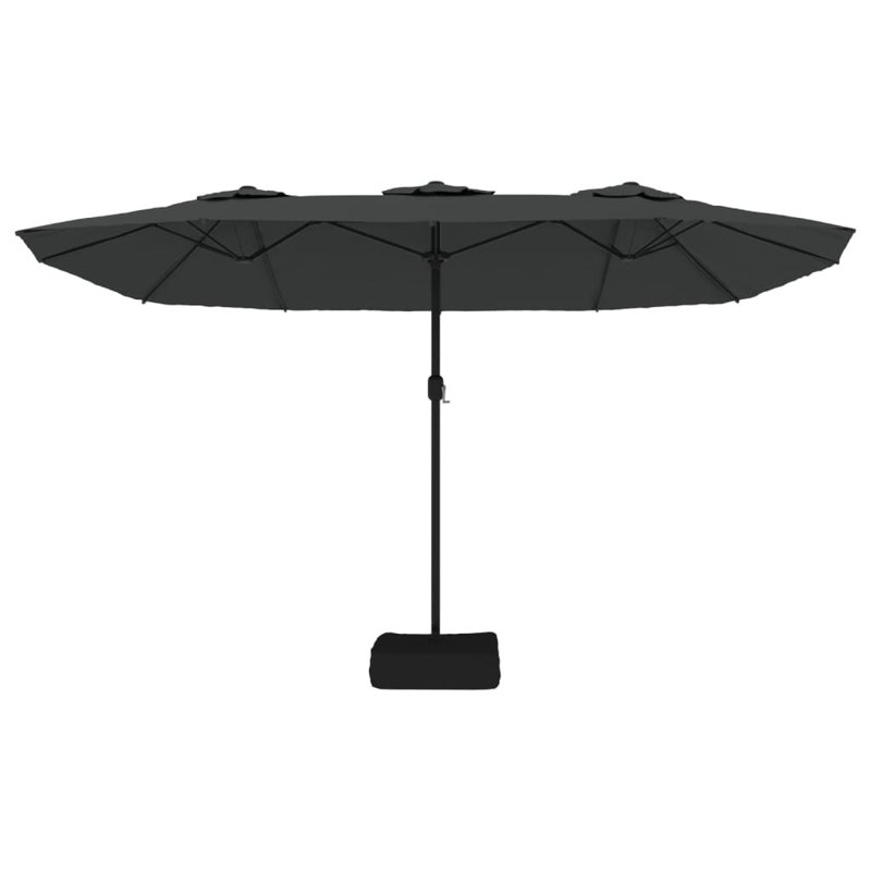 Anthracite Garden Parasol Polyester Powder Coated Iron Outdoor Patio Umbrella Shade