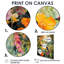 Oiseaux colorés dans une jungle tropicale fleurie - décoration murale oiseau-682774384-682774389