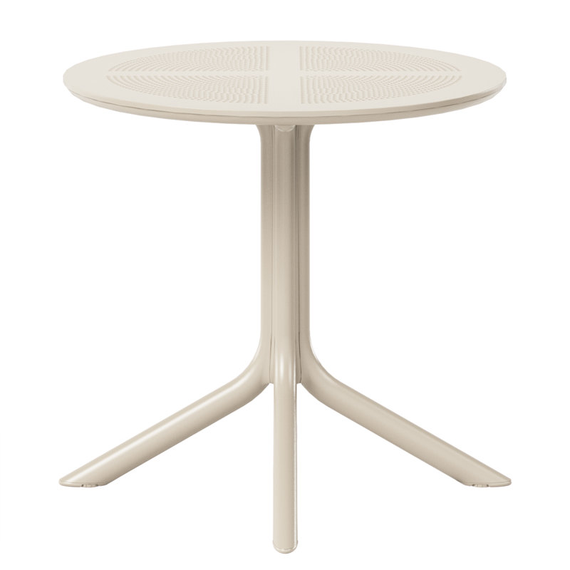 31.5" Outdoor Round Dining Table, Beige