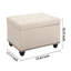 Repose-pieds de rangement rectangulaire en velours de 23,62 po Abouaber