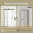 84" H Bypass Barn Door White Primed Solid Core Sliding Bypass Double Barn Door With Installation Hardware Kit/No Assembly Required-114625325