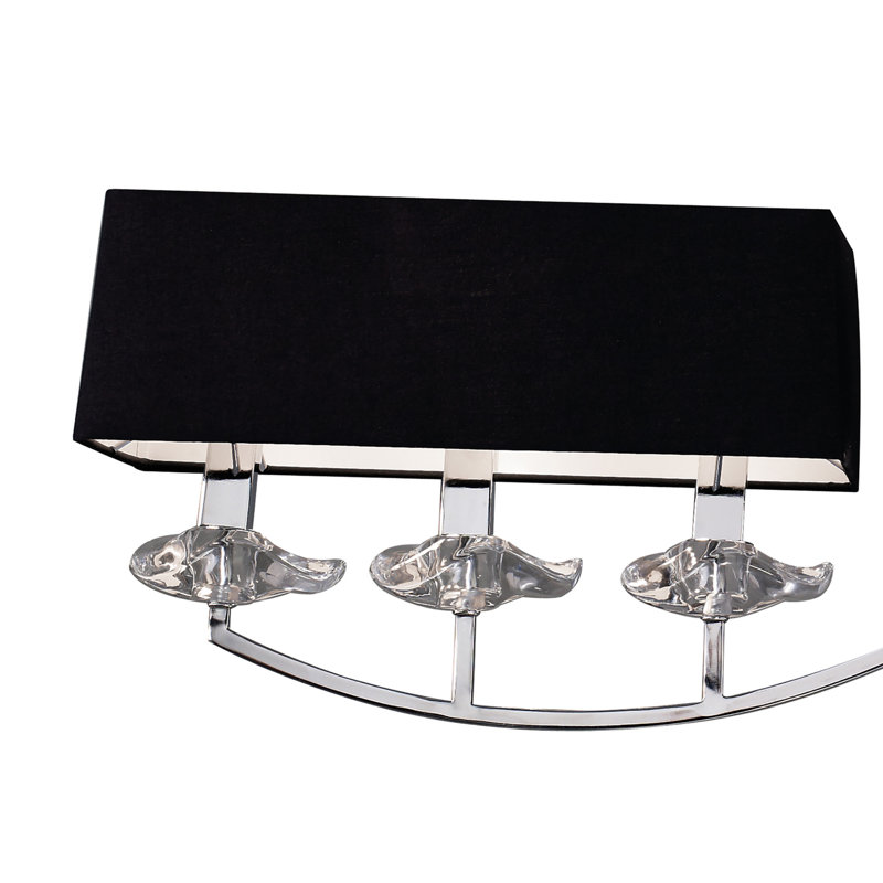 6 - Light Shaded Chandelier, Black