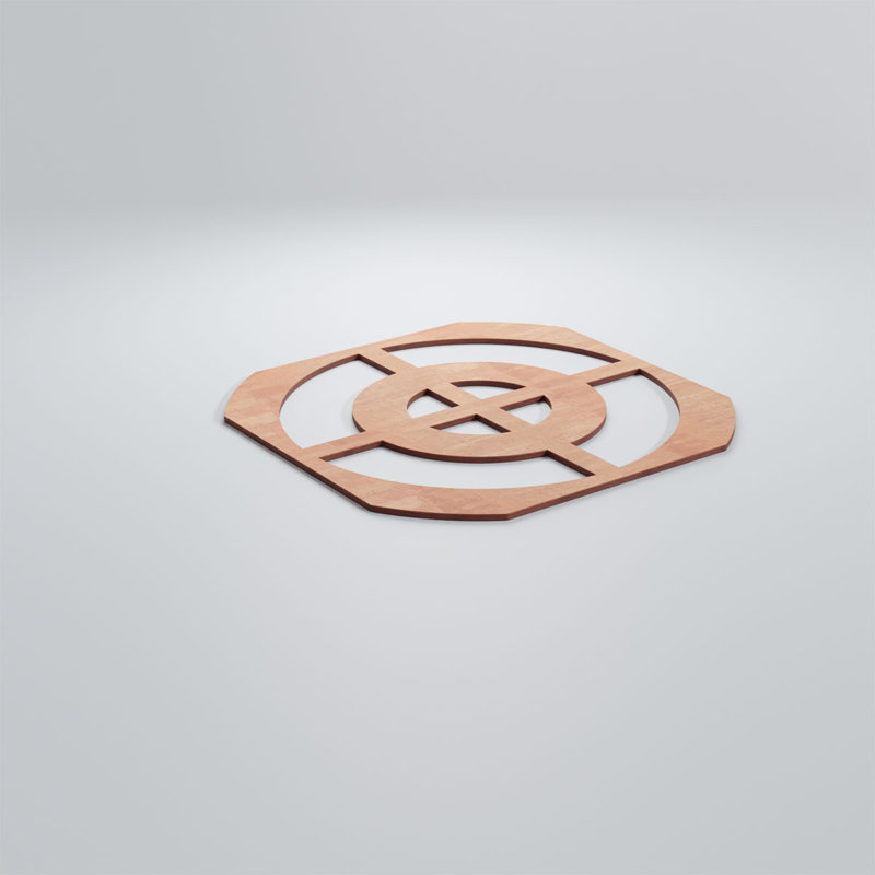 Panneaux muraux décoratifs en bois Sullivan, Aulne, H 23 3/8 po x l 23 3/8 po x P 3/8 po