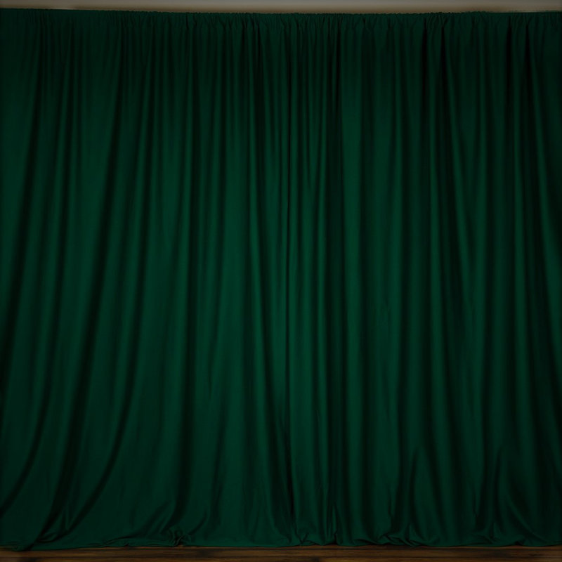 Antion Semi Sheer Curtain Single Panel, 56" x 96", Hunter Green