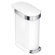 simplehuman 45 Liter / 12 Gallon Slim Hands-Free Kitchen Step Trash Can White 