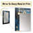 Moon Blue And Gold Cerulean Cycle Dreams IV - Moon Mirror, Blue Decorative Wall Mirror, Printed Metal Art-1056431254