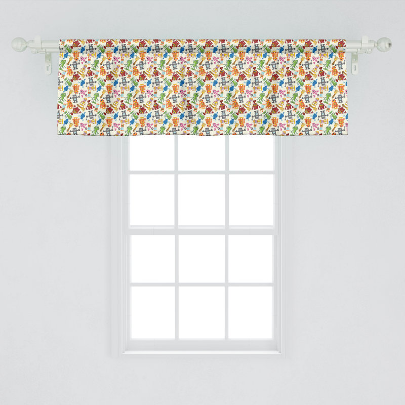 Ensemble de 2 cantonnières Ambesonne Robot Science 54 "X18" Multicolore