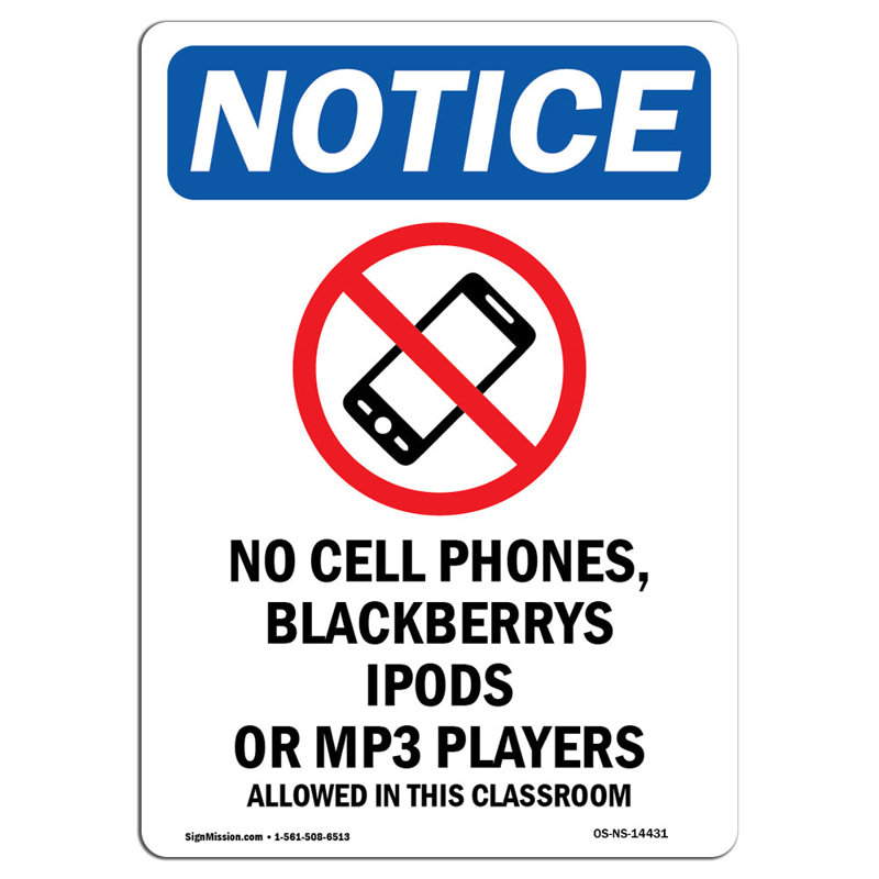 No Cell Phones Blackberrys