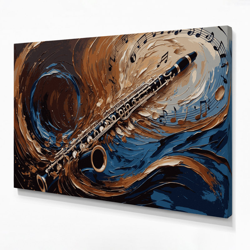 Art musical sur toile noire, H 11 po x l 14 po