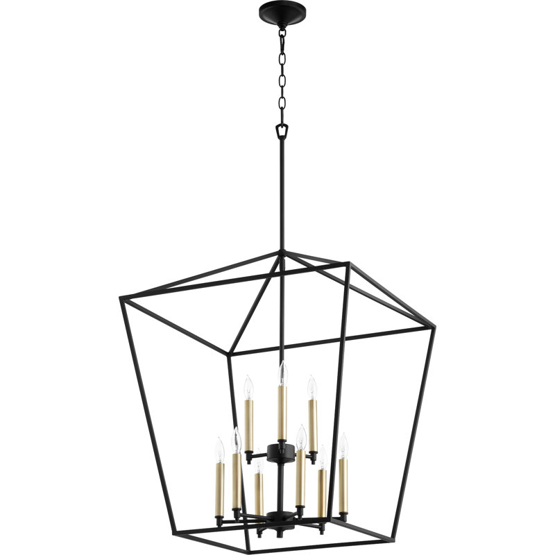 Arletta 9 - Light Dimmable Lantern Chandelier, Noir