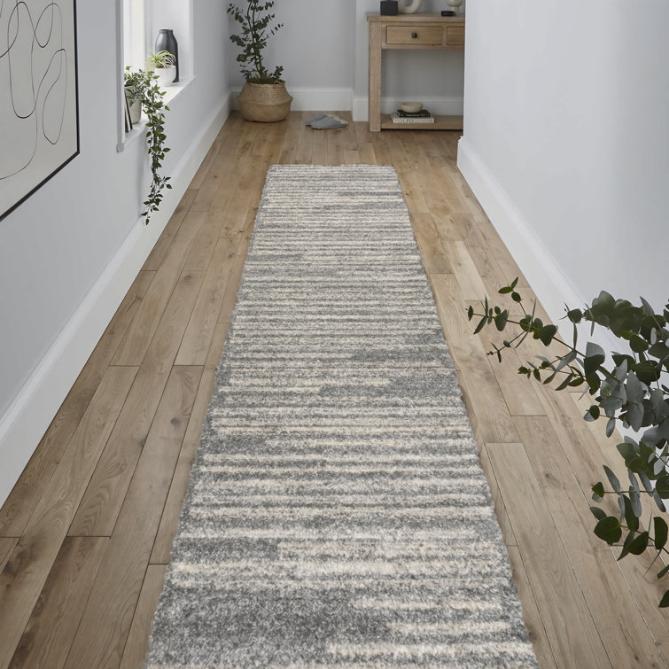 Keisha Modern Berber Stripe Gray/Cream Rug