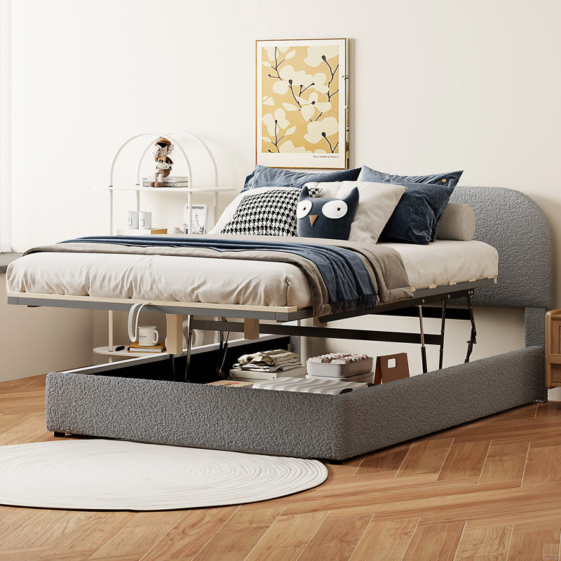 Lit plateforme tapissier Teddy