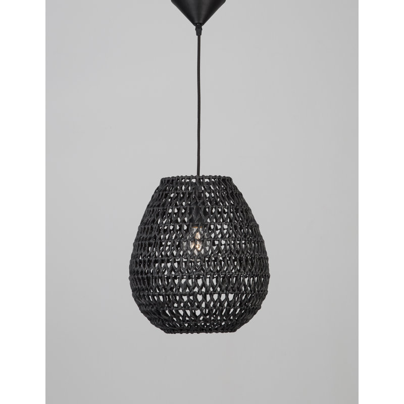 1 - Light Black Teardrop Pendant