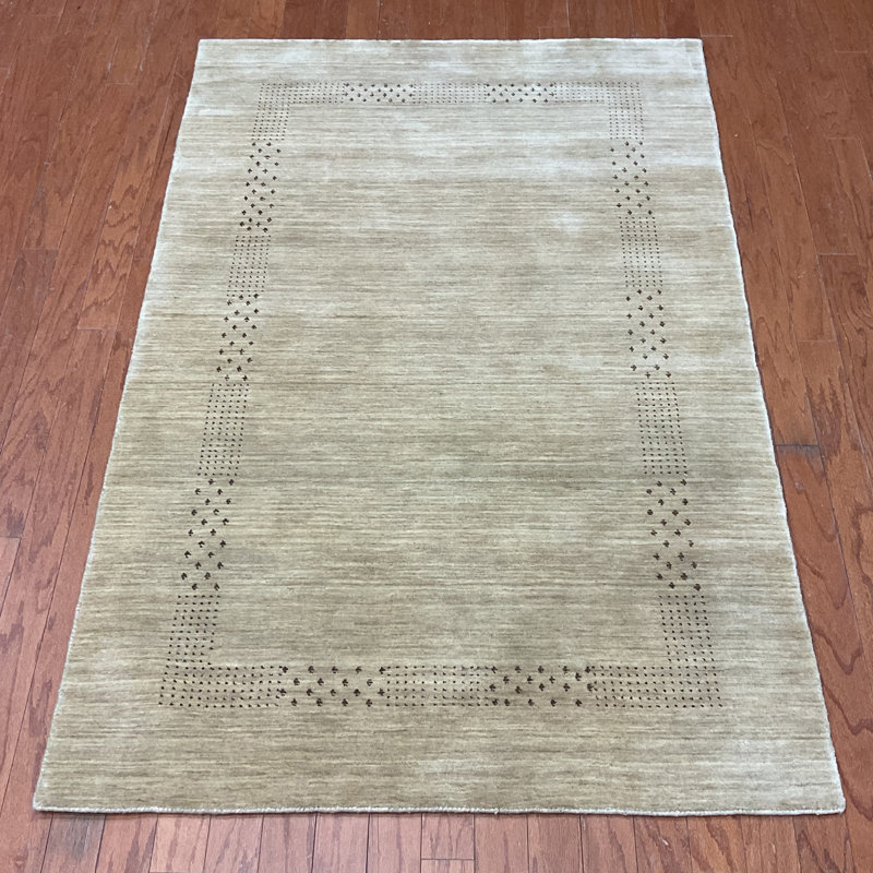  Handmade Modern Gabbeh Wool Rug, Rectangulaire 3 pi x 5 pi