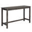Ensemble de table de bar moderne 4 pièces avec canapé avec prise de courant intégrée derrière le canapé et 3 tabourets rembourrés Structure en métal robuste gris foncé pour le salon, la salle à manger et le bureau personnel