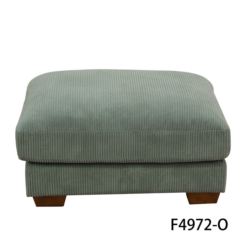 Repose-pieds modulaire en velours côtelé vert